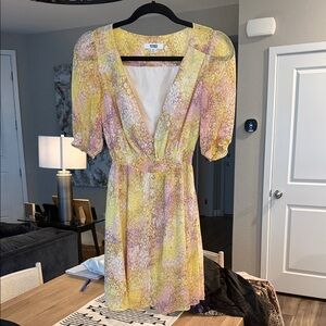 a new day Yellow and Pink Floral Mini Dress